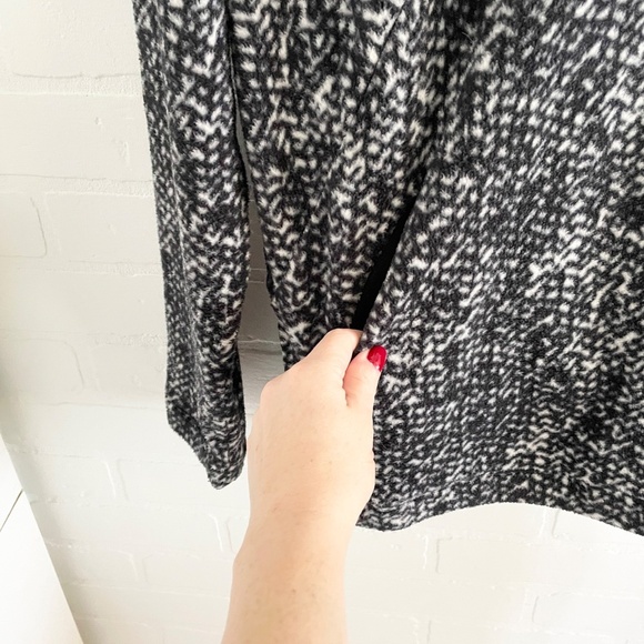 Anthropologie x Sandwich_ Fleece Sweater Pocket Blokecore Abstract print Black M - Picture 4 of 11